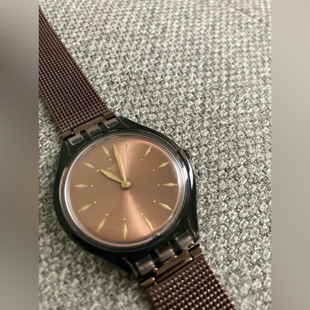 Swatch Copper Dial Mesh Watch BNWT